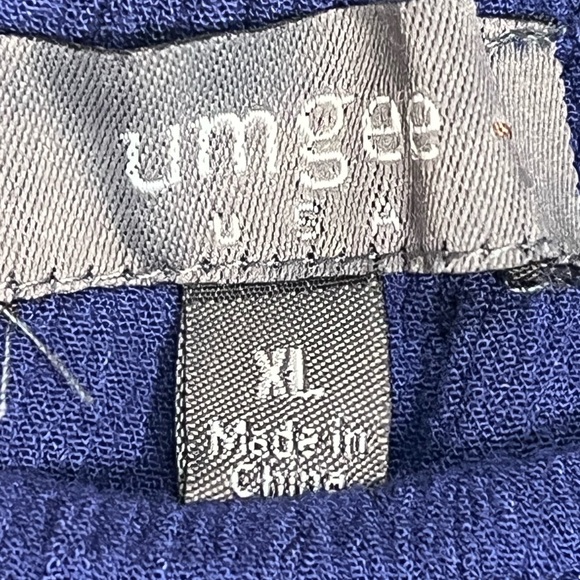 Umgee XL blue boho dress 1/2 length layered bell sleeves. (G) - Picture 2 of 4